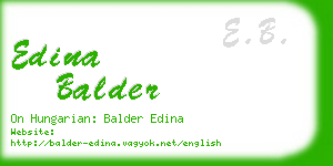 edina balder business card